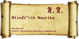 Mlinárik Nauzika névjegykártya